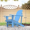 Oversized Adirondack Chair, Outdoor Fire Pit and Porch Seating, Classic Log Lounge w/ Built-in Cupholder - 3 of 4
