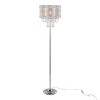 Droplets 60" Contemporary Metal Floor Lamp in Polished Chrome and Clear K9 Crystal Accents from Grandview Gallery by LumiSource - 2 of 4