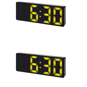 REGALWOVEN 2 Pcs Small Digital Corded Dimmable Electric Alarm Clock 6.3 x 2.4 x 1 Inches - 1 of 4