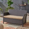 All-Weather Wicker Patio Loveseat with Cushions, 2-Seater Outdoor PE Rattan Sofa for Porch, Garden, or Balcony – The Pop Home - 3 of 4