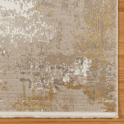 Beige and Brown Tufted Reversible 8' x 10' Viscose Rug