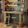 Tribesigns 63-Inch Industrial Bar Table with Metal Footrest, with Sturdy and Heavy Duty X-Base, for Dining Room, Living Room, Home Bar, Mocha - 4 of 4