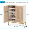 Tribesigns 6-Tier Shoe Cabinet with Doors, Freestanding Entryway Shoe Organizer Rack - 2 of 4