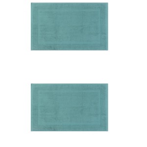 Unique Bargains Hotel Spa Towel Cotton Soft Plush Absorbent Bathtub Mats 2 Pcs - 1 of 4