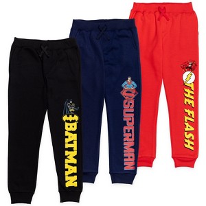 DC Comics Justice League Batman Superman Flash 3 Pack Jogger Pants - 1 of 4