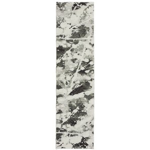 Oriental Weavers Evolution 8035B Charcoal/ White Indoor Area Rug - 2'6" x 12' - 1 of 4