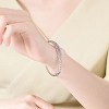 Guili 14k Gold-Plated Sterling Silver CZ Raindrop Cluster Bangle in White or Gold—Elegant, Radiant, and Perfect for a Luxe Appeal. - 2 of 3