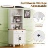 63in Farmhouse Storage Cabinet with Adjustable Shelves Drawer and Anti-Tip Kit for Kitchen Living Room -3irtyhousy - 3 of 4