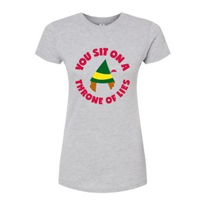 Women's - ELF - Christmas Family Set Throne Of Lies Fitted Graphic T-Shirt - 1 of 3