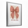 Stupell Industries Coral Bow You Are Loved Framed Print Under Glass Art, Gray, 17" x 21" - 2 of 4