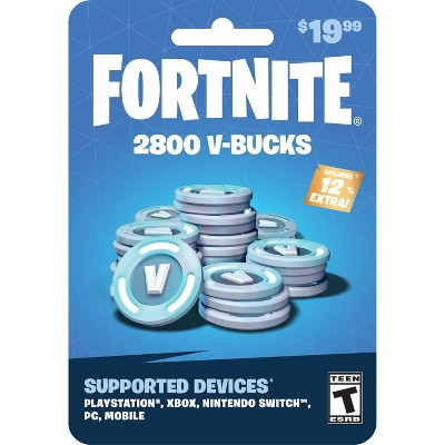 Fortnite: 2800 V-Bucks Gift Card