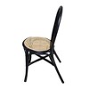 Set of 2, 15.5x20.5x35.5" Black Rattan Dining Chair - 3 of 4