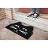 Entryways 1'4" x 2'4" Cat Face Indoor/Outdoor Coir Doormat Black/White - 3 of 4