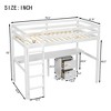 CAVINAS Twin Size Loft Bed with Ladder with Safety Guardrail & Built-in Desk,Rubber Wood Bed Frame for Kids Room,Bedroom - 4 of 4