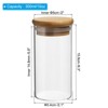 Unique Bargains Kitchen Food Storage Glass Jar with Airtight Bamboo Lid 2 Pcs - 2 of 4