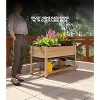 48x24x30 Inch Raised Garden Bed with Wheels - Lockable casters & storage shelf for vegetables, flowers, patio & backyard. - 2 of 4
