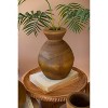 Hand Carved Wooden Vase Set of Four – 10.75" Tall Natural Decor by Kalalou - 4 of 4