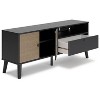59" Charlang TV Stand for TVs up to 63" Black/Gray/Beige - Signature Design by Ashley: Laminated Media Console with Storage - 2 of 4