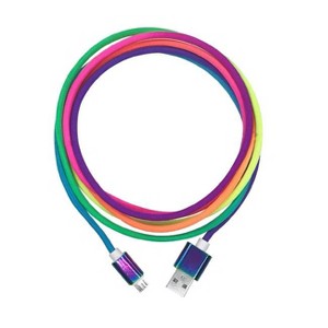 Ciao Tech 2A 10 ft Rainbow Rounded Type-C USB Cable - 1 of 2