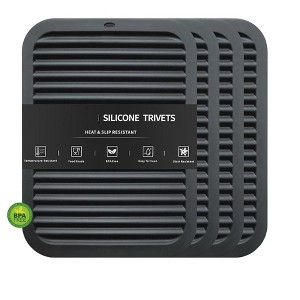 Itopfox Silicone Trivets for Hot Pots and Pans - Heat Resistant Kitchen Hot Pads, Multi-Purpose & Versatile Trivet Mats, Long-Lasting & Flexible - 1 of 4