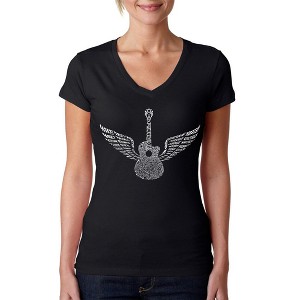 LA Pop Art Women's Word Art V-Neck T-Shirt - Amazing Grace - 1 of 4