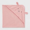 Carter's Just One You® Baby Girls' Sheep Hooded Bath Towel - Pink - image 3 of 3