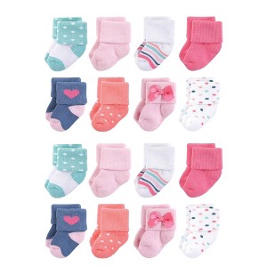 Little Treasure Cotton Rich Terry Socks 16-Pack, Confetti - 1 of 2