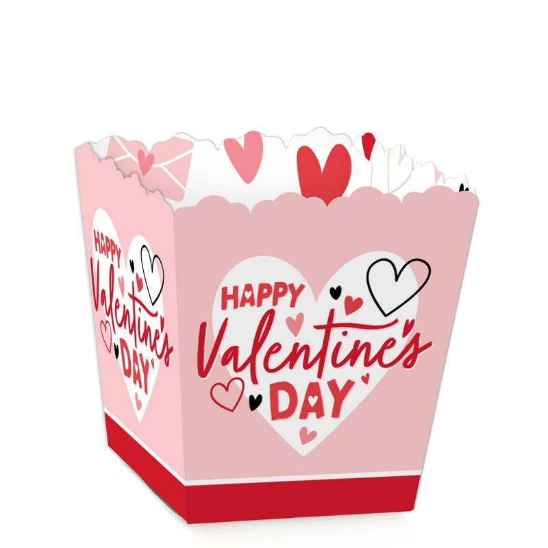 Big Dot of Happiness Happy Valentine's Day - Party Mini Favor Boxes - Valentine Hearts Party Treat Candy Boxes - Set of 12, 1 of 6