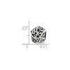 Black Bow Jewelry Sterling Silver Vining Flower Bali Bead Charm - 2 of 3