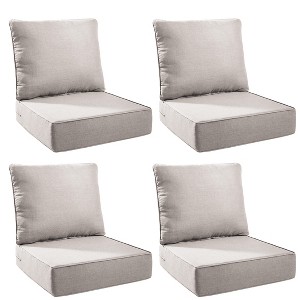 Gymojoy 24x24x6" Outdoor Cushion Patio Chair Furniture Cushion 28D High Density Sponge Cushion with Removable Cover Cushion Replacement - 1 of 4