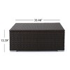 GDFStudio Avianna Outdoor Wicker Storage Coffee Table, Multibrown - 3 of 4