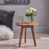 Sapphtopaz Outdoor End Table Modern Outdoor Side Table, Wood Patio Table Small Table for Backyard, Balcony, Porch - 3 of 4