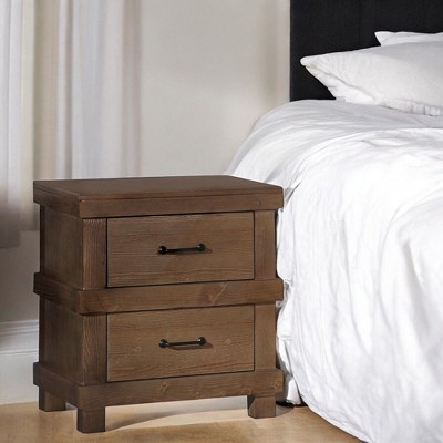NicBex Nightstand with Drawers,Side Table with Wood Tapered Legs and Finish,Modern Bedside Table for Bedroom,Living Room