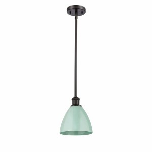 Plymouth Dome - 1 Light Stem Hung Pendant In Industrial Style-9.25 Inches Tall and 7.5 Inches Wide - 1 of 1