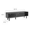 Modway Kurtis 65" TV Stand – Modern Media Console with Charcoal Finish, Adjustable Shelves, and Cord Management System - 3 of 4