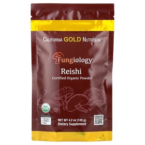 California Gold Nutrition Fungiology®, Certified Organic Reishi Powder, 4.2 oz (120 g) - 1 of 4