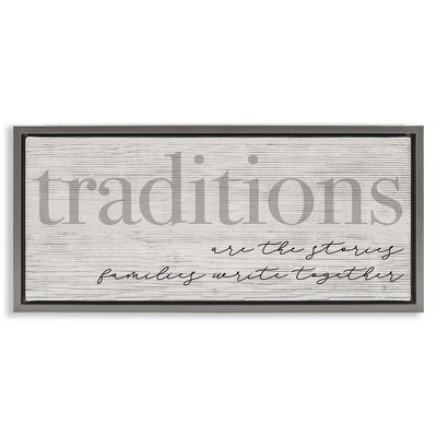 Stupell Industries Family Traditions Heartfelt Phrase, 25" x 11"