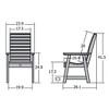 Weatherly Outdoor Dining Arm Chair - Federal Blue - highwood: Sturdy Patio Chairs, Fade & Water-Resistant - 4 of 4