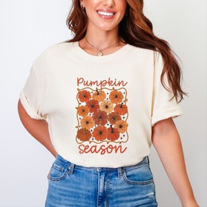 Simply Sage Market Pumpkin Season Floral Garment Dyed Tee - 1 of 4
