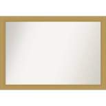 40" x 28" Non-Beveled Grace Brushed Gold Wall Mirror - Amanti Art