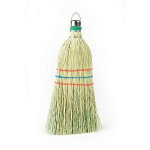 Stoltzfus Brooms & Carpets Amish-Made Whisk Broom - Authentic Corn Straw Broom with Metal Hanging Hook, Natural, 11 inches - 1 of 4