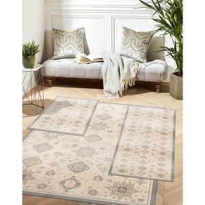 BrylaneHome 3 Piece Paris Washable Rug Set - 1 of 4