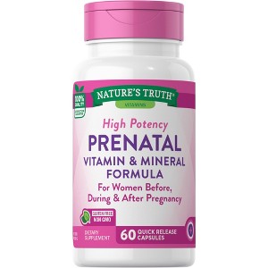 Nature's Truth Prenatal Vitamins With Folic Acid | 60 Capsules - 1 of 4