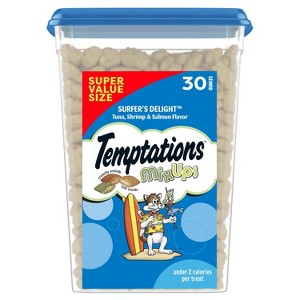 Temptations Mix Ups Surfers Delight Cat Treats with Shrimp Tuna and Salmon - 1 of 4