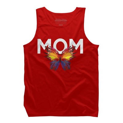 Men's Design By Humans Mother's Day Rainbow Butterfly Mom By MeowShop Tank Top