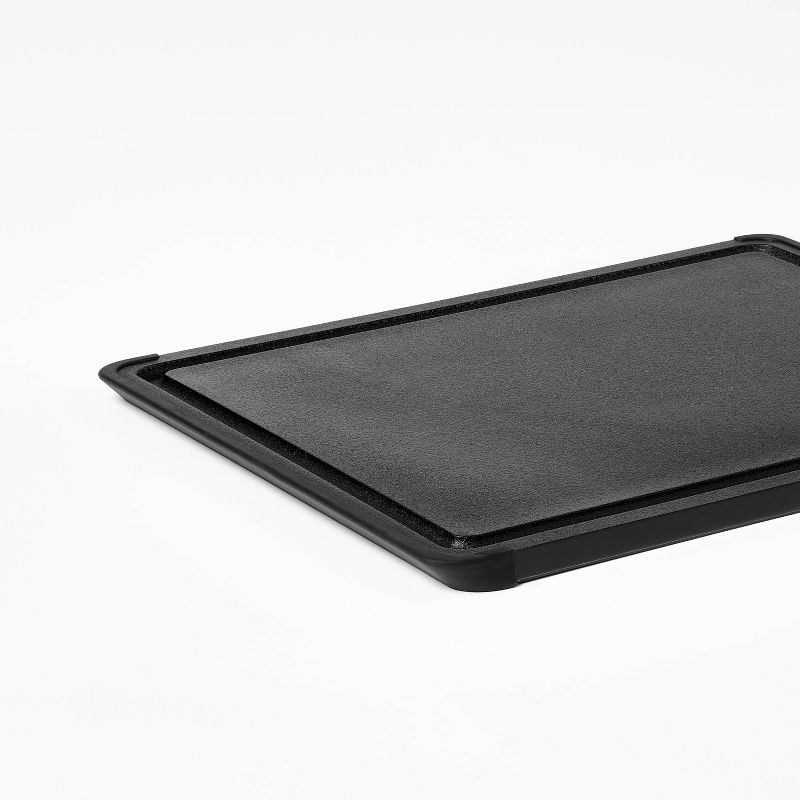 2pc Nonslip Recycled Poly Cutting Board Set Black - Figmint&#8482;, 5 of 6
