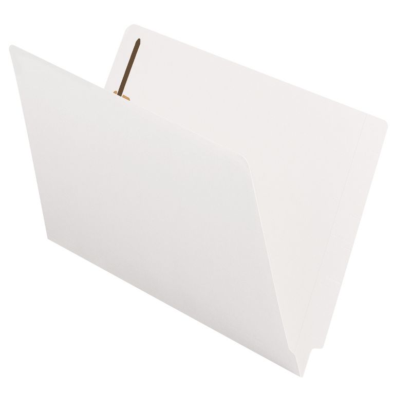 Smead End Tab Fastener File Folder, Shelf-Master  Reinforced Straight-Cut Tab, 2 Fasteners, Legal Size, White, 50 per Box (28840), 4 of 7