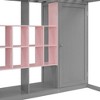 Sapphtopaz Wood Loft Bed with Wardrobe & Storage Cabinet,Versatile Bed Frame with Ladder & Guardrail,Space-Saving Bed for Adults&Teen - 4 of 4