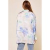 Women's Monica Tie Dye Print friend Satin Shirt and Matching Crop Top - Ces Femme - 2 of 4