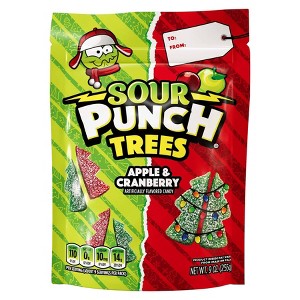 Sour Punch Christmas Trees Candy Stocking Stuffers - 9oz - 1 of 4
